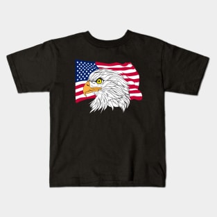 4th of july bald eagle Kids T-Shirt